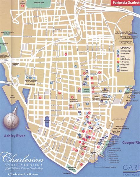 map downtown charleston